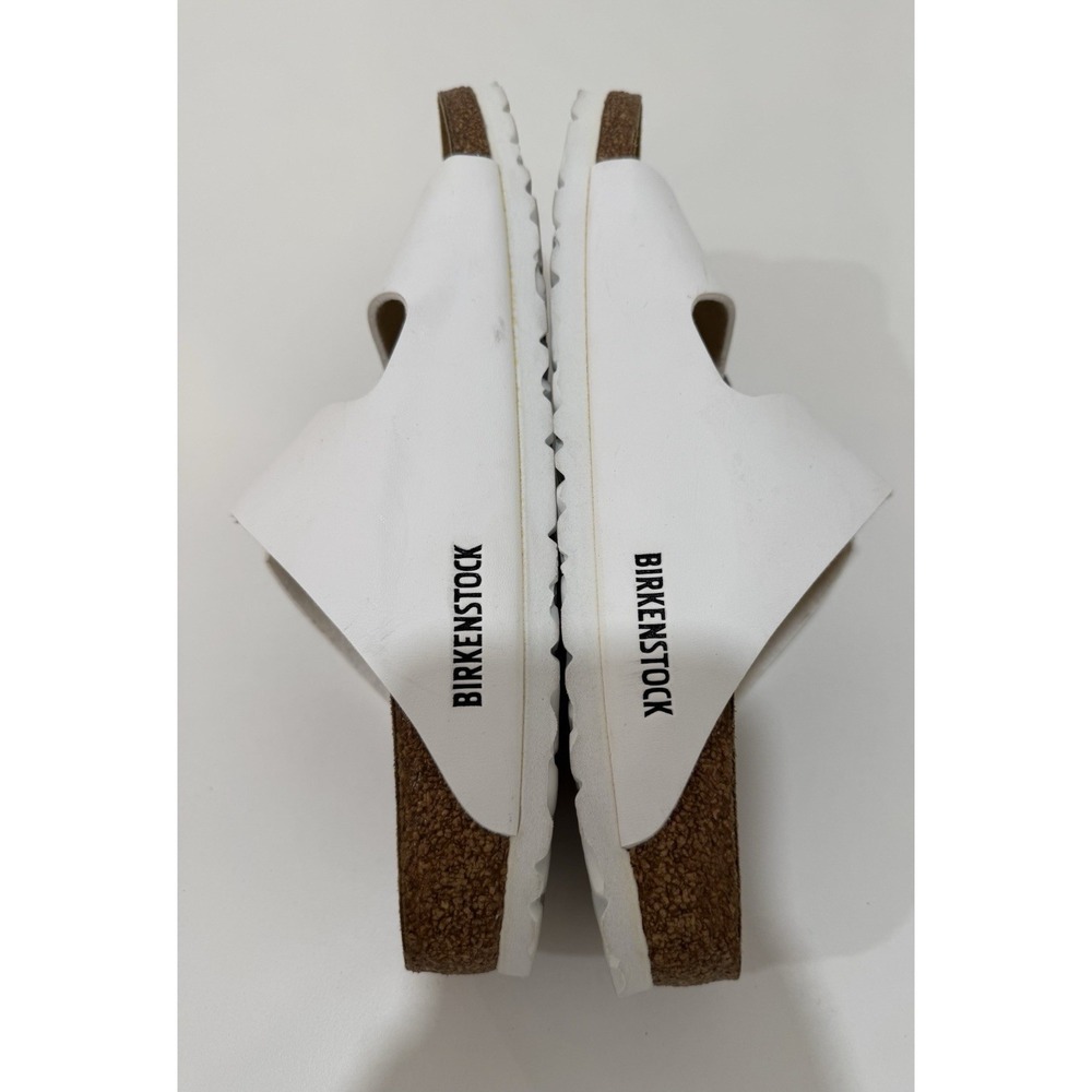 Birkenstock Arizona BS Birko-Faux Leather Sandal White US Women's 8 Regular Fit - Picture 6 of 9